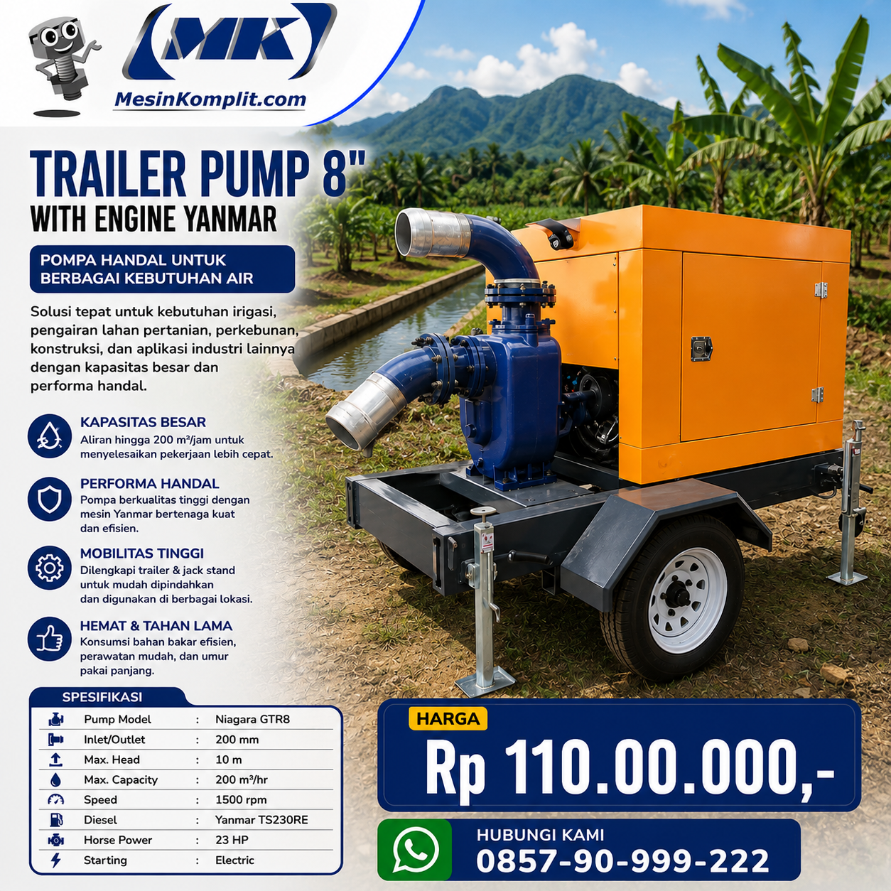 Pompa Yanmar Trailer...